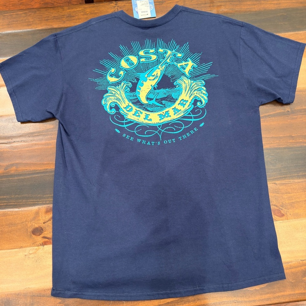 Costa Navy Blue Short Sleeve Shirt - Picture 3 of 4